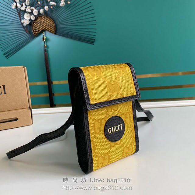 Gucci古馳包包 G家新款男包 625599 古奇男士小斜挎包 Gucci新款黃色手機包 gdj1401